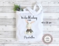 Preview: zuckersüßer Hase Vintage Spardose Becher Tasse Tasche Freundebuch Rucksack Name KITA Kindergarten Einschulung Geburtstag von Lüttentüddel®